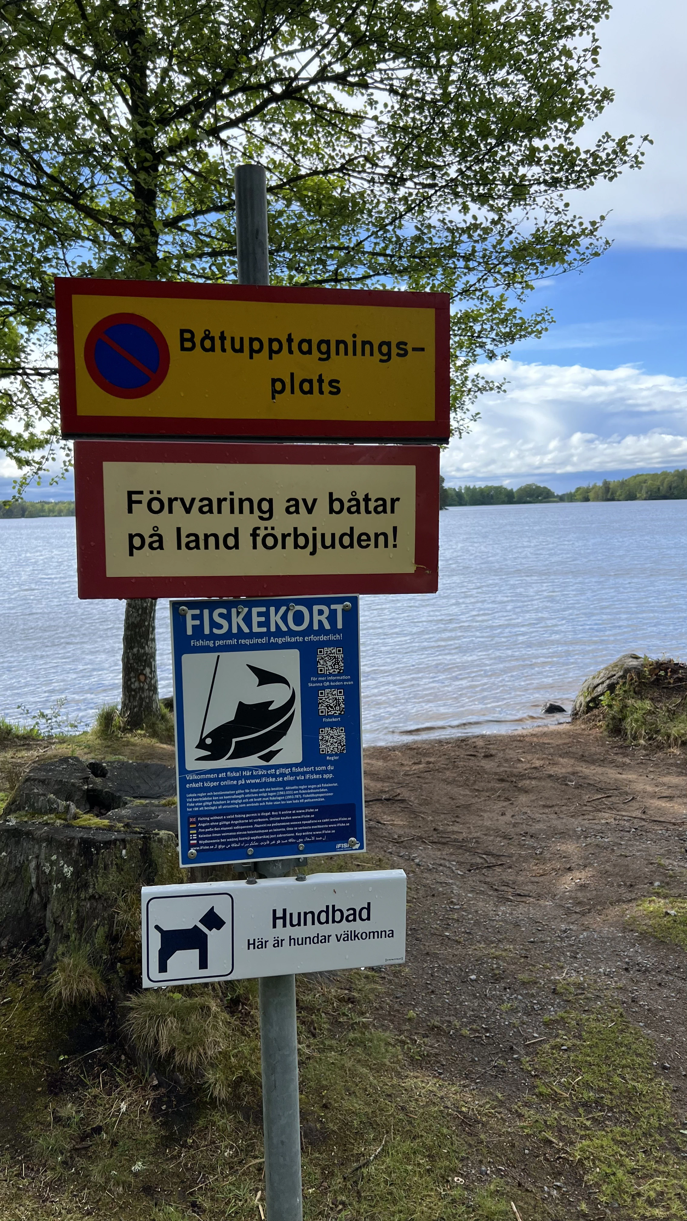 Bild över båtisättningsplats
